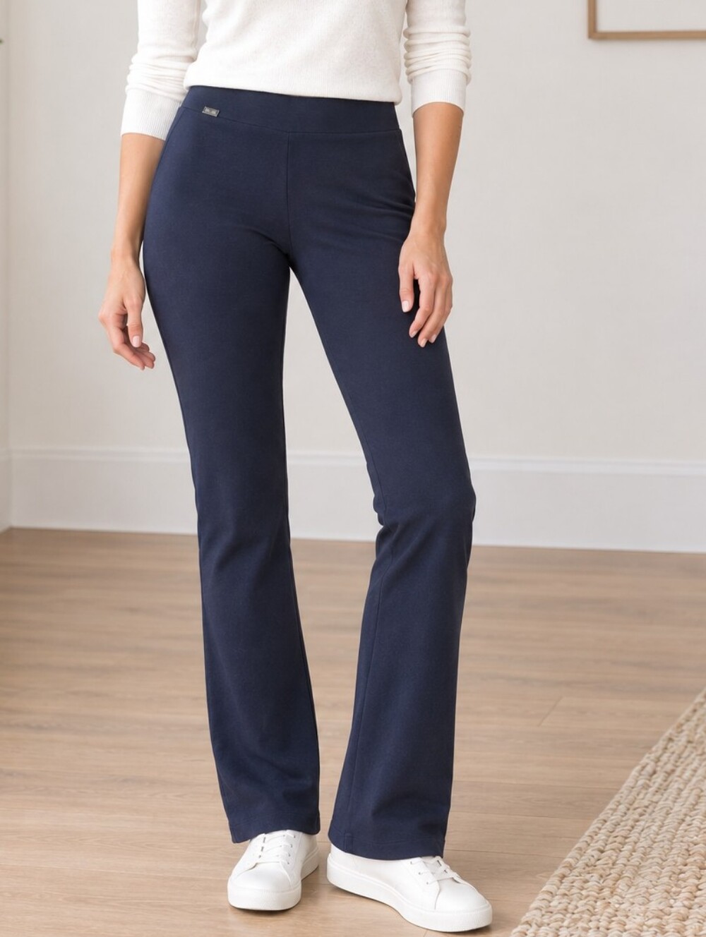 Bali Navy Pull-On Stretch Pants Leggings